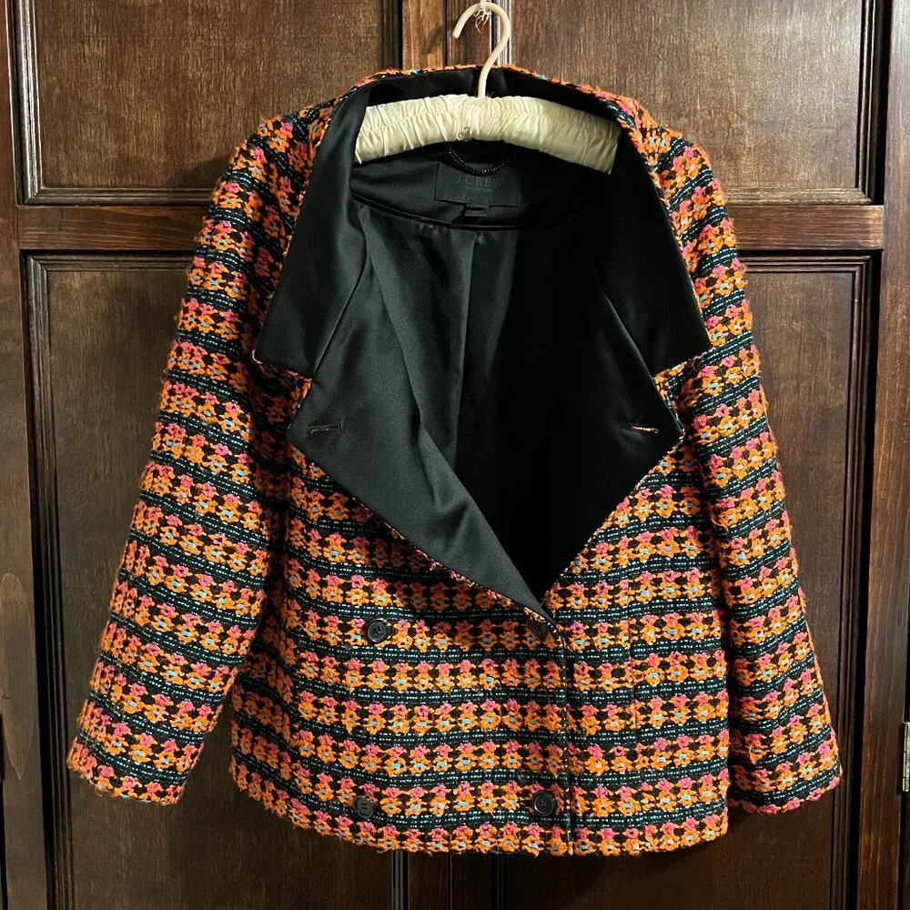 J CREW COLLECTION SOUTHWEST TWEED JACKET SIZE 6 - Picture 2 of 12